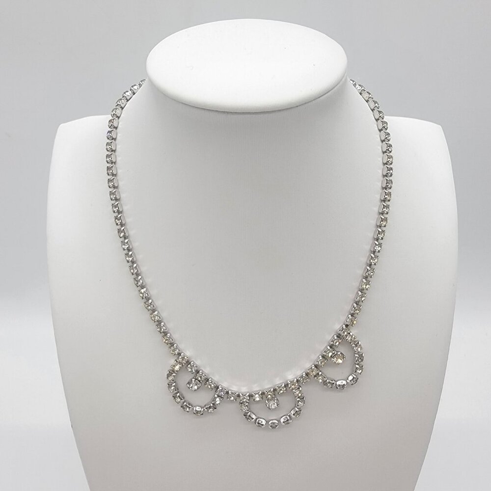 Vintage‎ Collar Choker Clear Bright Rhinestone Wedding Fashion Necklace Party
